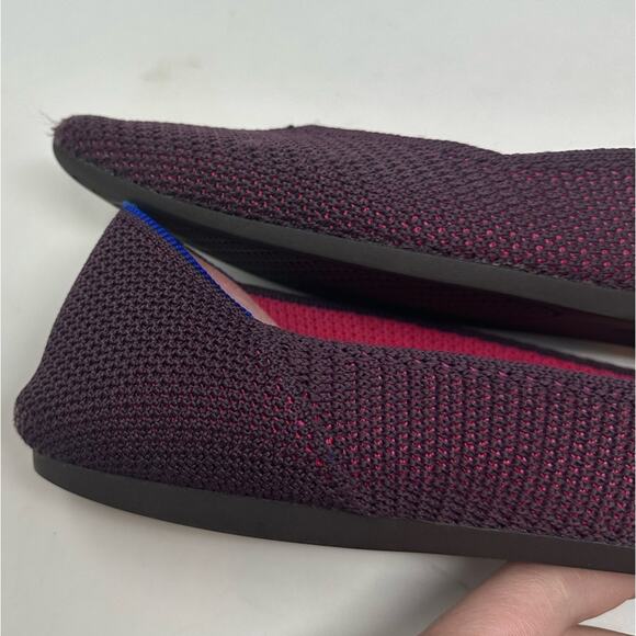 Rothy’s Retired Berry Lattice Stitch Point Flats Size 9.5 Casual Shoes Work - Picture 6 of 13